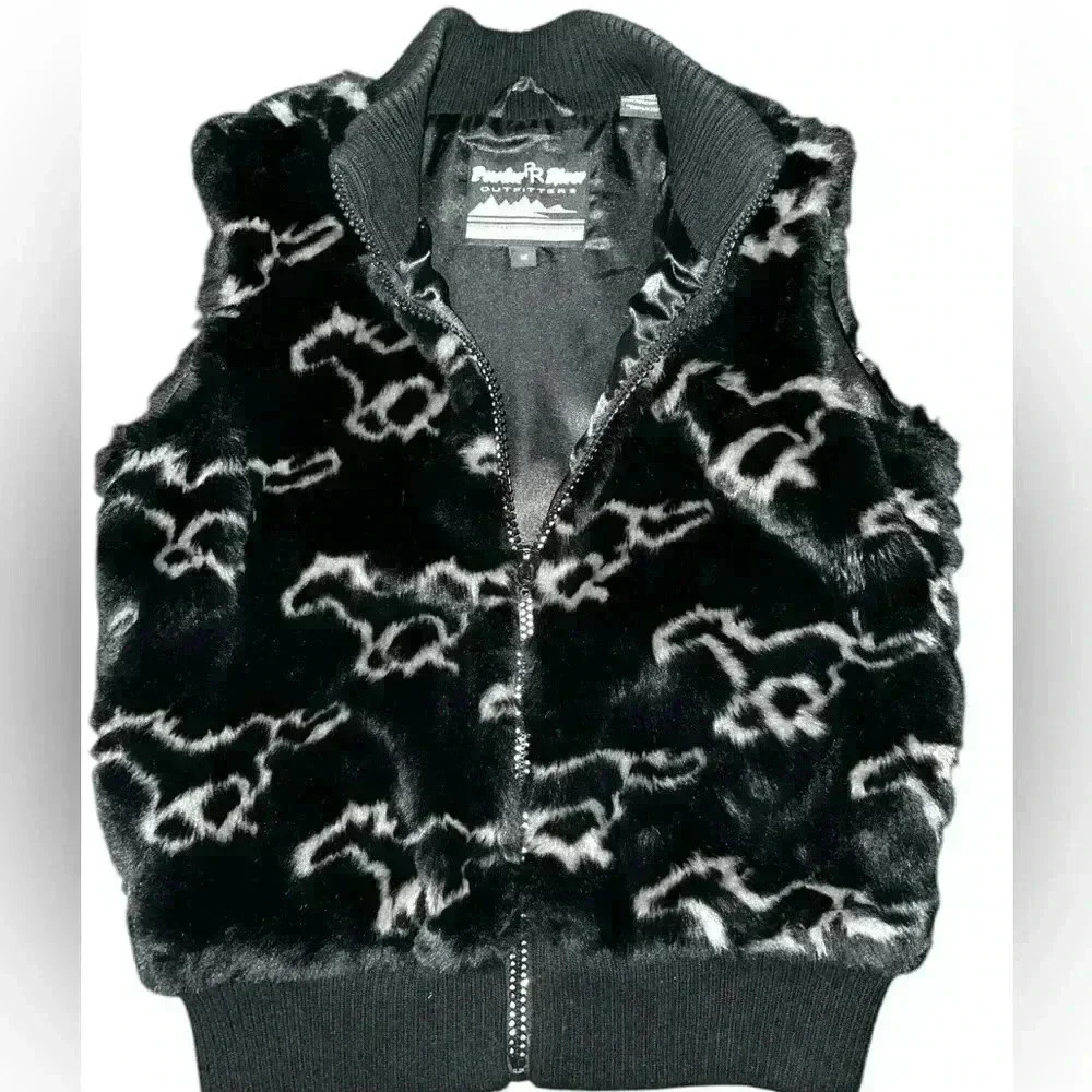 Powder River Outfitters by Panhandle Slim size medium black zip vest